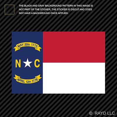 4  North Carolina Flag Sticker Decal Adhesive Vinyl State North Carolinian NC • $4.96