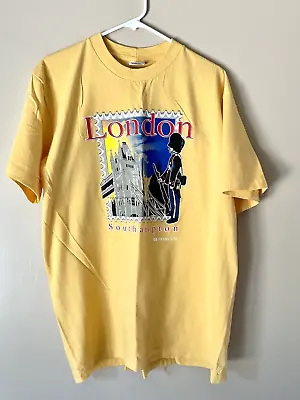 Princess Cruises London Southampton Yellow T-shirt Size L/ XL VTG 90’s • $14.95