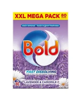 Bold 2 In 1 Washing Powder Mega Pack Lavender & Camomile /  80 Washes • £26.99