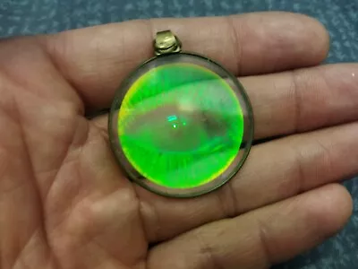 Vintage Retro Glass Hologram Art 3d Pendant Eye 1980's • $40