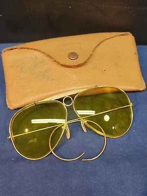 1940s Ray-Bans Shooter Ambermatic  B&L 1/10 12K Gold GF USA Aviator Sunglasses • $52