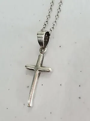 Vintage Sterling Silver Christian Catholic Rosary CROSS Necklace • $39