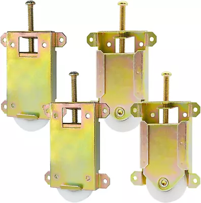 4pc Sliding Mirror Closet Door Rollers Hardware Fits Contractors Part #W • $29.95