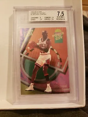 1993-1994 Fleer Ultra Power In The Key Michael Jordan BGS 7.5 RARE Chicago Bulls • $2500