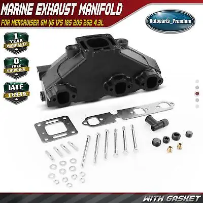 Marine Exhaust Manifold With Gasket For MerCruiser GM V6 175 185 205 262 4.3L • $214.99