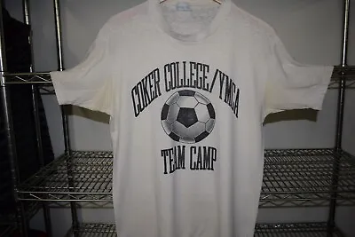 Coker College YMCA Vtg Vintage Perfection Paper Thin Sheer T Shirt Soccer YMCA • $4