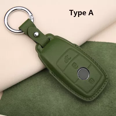 For Mercedes Benz E S C Class AMG Leather Sheepskin Car Key Fob Cover Case Shell • $22.61