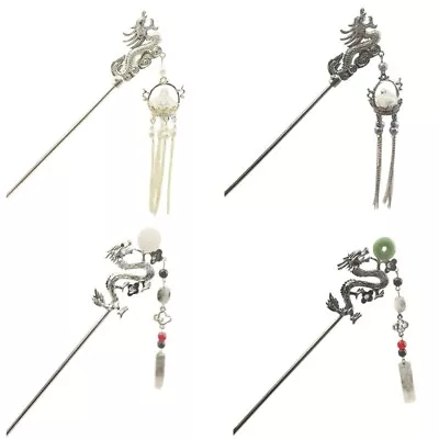 Hair Chinese Ancient Style Loong Theme Hair Chopsticks Hanfu Jewelry • $10.95