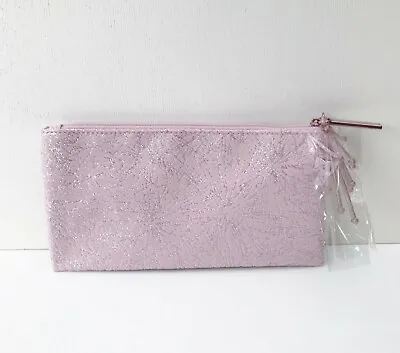 MAC Pink & Silver Glitter Makeup Cosmetics Bag Travel Pouch Purse Brand New! • $19.95