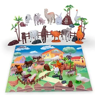 £14.99 • Buy JoyKip Farm Animals Toys Set For Kids - Realistic Action Farmyard Figures
