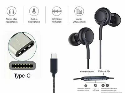 USB Type C Earphones Handsfree For Samsung Galaxy S24 S24 Ultra S24+ S23 FE • $11.49