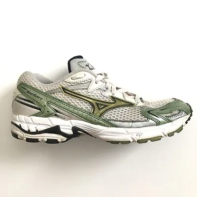 Mizuno Wave Elixir 2 Shoes Womens Size 8 Gray Green Running Athletic Sneakers • $23
