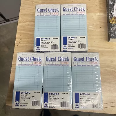 Guest Check Book Two-Part Carbonless-50 Books- 50 Per   (5 Packs Of 10 Books) • $44.99