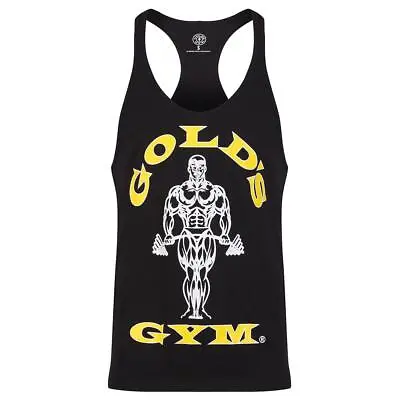 Golds Gym Mens Muscle Joe Sleeveless Workout Training Tank Top Stringer Vest • £16.45