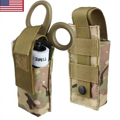 Military Molle Multicam Tourniquet Pouch Trauma Shear Slot CAT First Aid Holder • $7.99