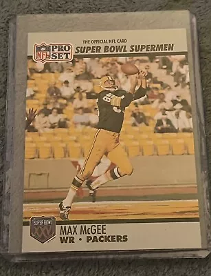 Max McGee Green Bay Packers 1990 Pro Set Super Bowl Supermen Card #47 • $0.99