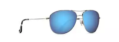 AUTHENTIC Maui Jim CLIFF HOUSE POLARIZED Silver /Blue Hawaii MJ247-17 59/15/120 • $249.95