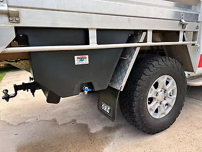 $249 • Buy Poly Dual Sided Underbody Ute Black 42Litre Angled Water Tank
