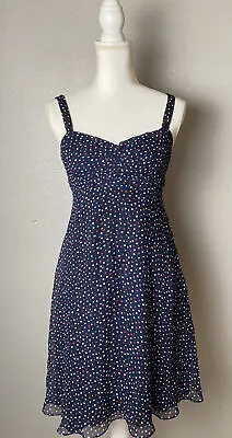 Vineyard Vines Kentucky Derby Churchill Dot Silk Dress Size 2 • $31.90