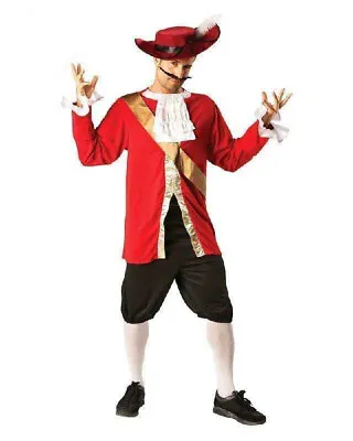 Disney Men's Captain Hook Pirate Adult Costume Standard ( Up To 42 ) Full Dress • £18.99
