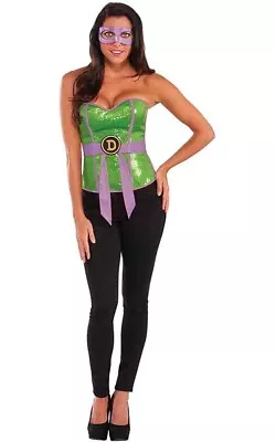 Tmnt Sequin Donatello Corset Adult Womens Teenage Mutant Ninja Turtle Costume • $35.99