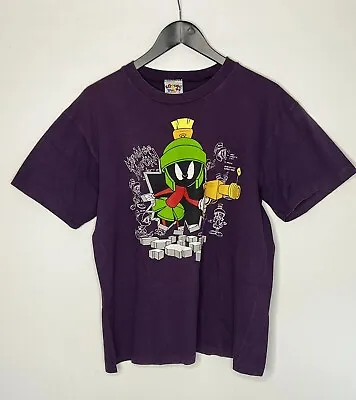 Vintage 90s Looney Tunes Marvin The Martian T-shirt Top Heavy Size L Made In Aus • $99.95