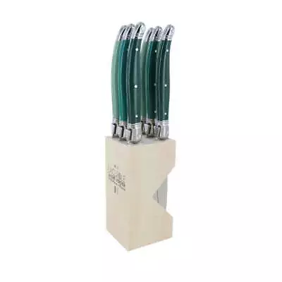 Laguiole Andre Verdier Debutant Forest Steak Knives Set Of 6 • $79.95