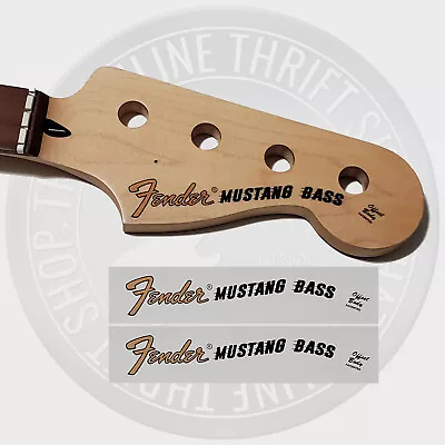 (2) Fender Mustang 70's Style Bass Waterslide Decals For Guitar Headstock • $10