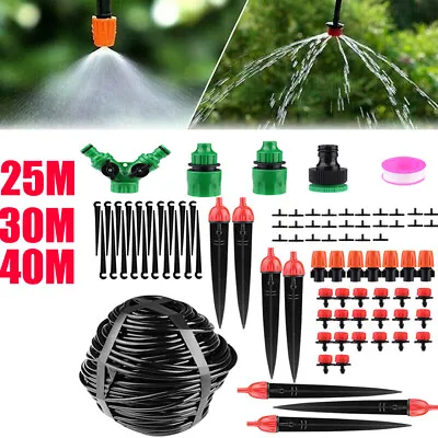 £4.98 • Buy Automatic Drip Irrigation System Hose Kit Plant Watering Greenhouse Plant 30/40M