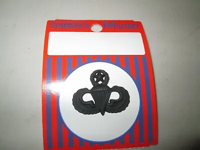 Military Insignia Us Army Parachutist Master Parachute Jump Wings Badge Black Ne • $7.99