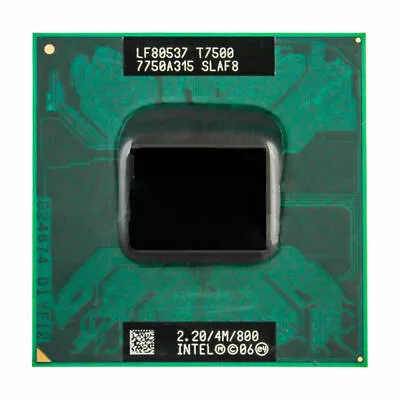 2pcs Intel Core 2 Duo T7500 CPU SocketP SLA44 SLAF8 2.2 GHZ 4MB 800MHZ Processor • £17.59