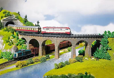 Faller 222586 N Scale 1:160 Kit Of A 2 Curved Viaducts - NEW • $27.99