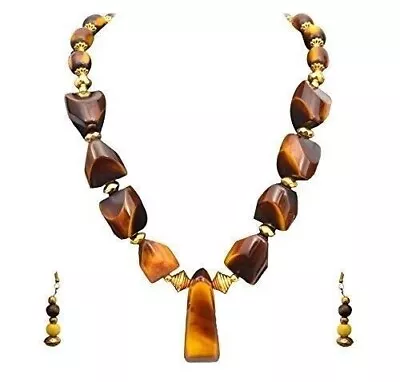 $27.82 • Buy Indian Bollywood Style Hand Made Beads Necklace Necklace Set For Girls And Women