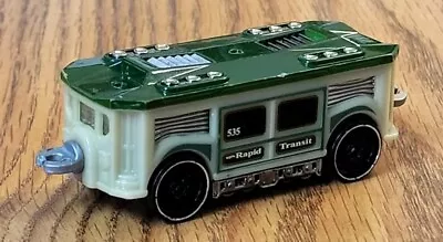 2011 Mattel Hot Wheels Turbo Trolley Train Car Green D33 • $4.19