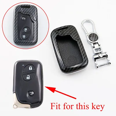 $17.09 • Buy Carbon Fiber Keyfob Key Shell Case Cover For Lexus LX570 RX350 GS350 IS250 ES350