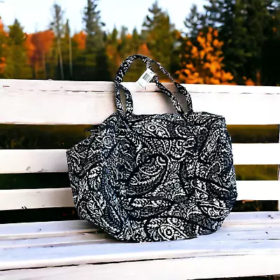 Nwt Vera Bradley Large Travel Duffel Paisley Noir Msrp $129 • $49.99