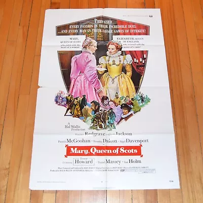 MARY QUEEN OF SCOTS Original 1972 Poster Vanessa Redgrave & Glenda Jackson • $14.99