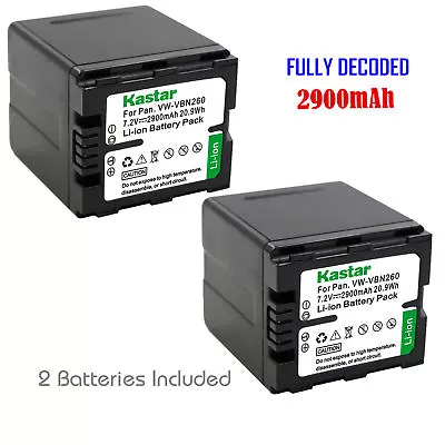 VW-VBN260 Battery For Panasonic HC-X800 X800GK X900 X900GK X900K X900M X900MGK • $30.29