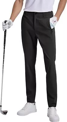 Men‘s Dress Pants Slim Fit Stretch Waterproof Reflective Golf & Hiking Trousers • $16.99