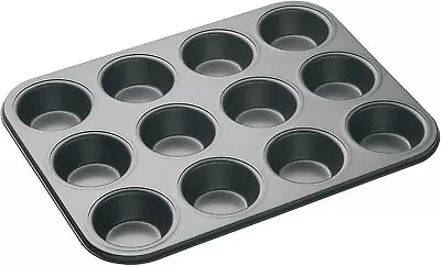 6 Or 12 CUP MUFFIN CAKE PAN BAKING TRAY DEEP TIN FAIRY CUPCAKE STEEL BAKEWARE • £5.99