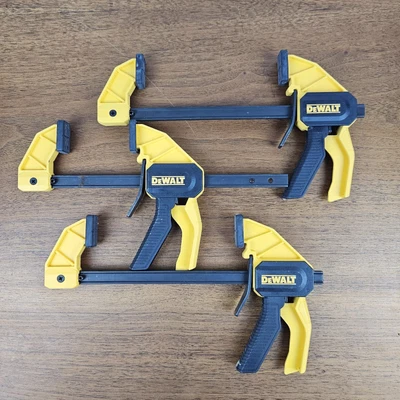 $22.95 • Buy (3) DEWALT Trigger Clamps 6  Quick Clamps Lightly Used