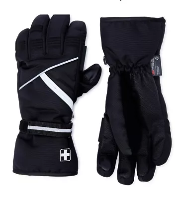 NWT- Men’s Size L/XL Swiss Tech 3M Thinsulate Performance Gear Ski Gloves Black • $9.99