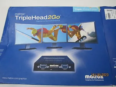 Matrox TripleHead2Go Triple Analog Edition T2G-A3A-AJF NEW • $59.99