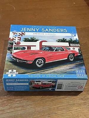 Jenny Sanders - American Classics - Corvette At Cactus Cafe Jigsaw Puzzle  • $14.99