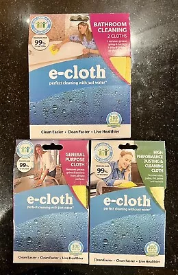 Lot Of 3 E-Cloth High Performance Dusting Cloth Bathroom Cleaning Gen Purpose • $17.97