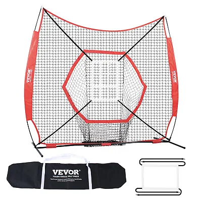 VEVOR 7x7 Ft Baseball Softball Practice Net Hitting Batting Training Carry Bag • $44.99