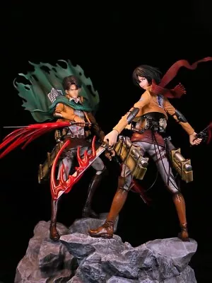 Attack On Titan Action Figure PVC Figma Levi Eren Mikasa Ackerman Assemble  • $64.19