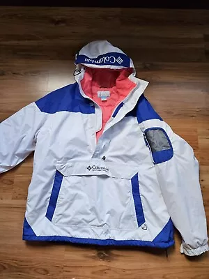 Vintage 90s Columbia Men's XXL Tectonite Pullover Ski / Snowboard Jacket White • $59.99