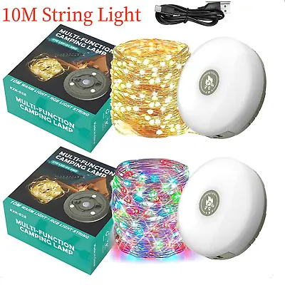 10M Outdoor Tent Colorful Atmosphere String Light USB Charging LED Camping Light • £13.68