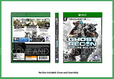 CUSTM REPLACEMENT CASE NO DISC Ghost Recon Future Soldier XBOX SEE DESCRIPTION • $13.99